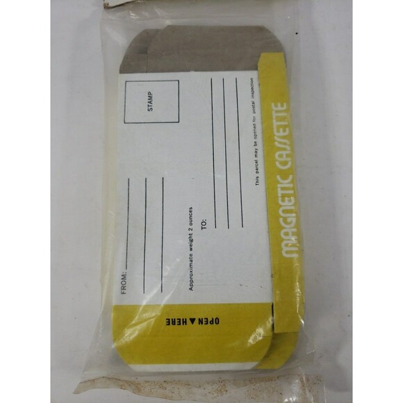 Vintage Magnetic Cassette Tape Mailing Boxes FW Woolworth New Sealed 10 Pack - Picture 2 of 16